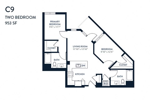 Two Bedroom C9 953 SF - Resa Long Beach
